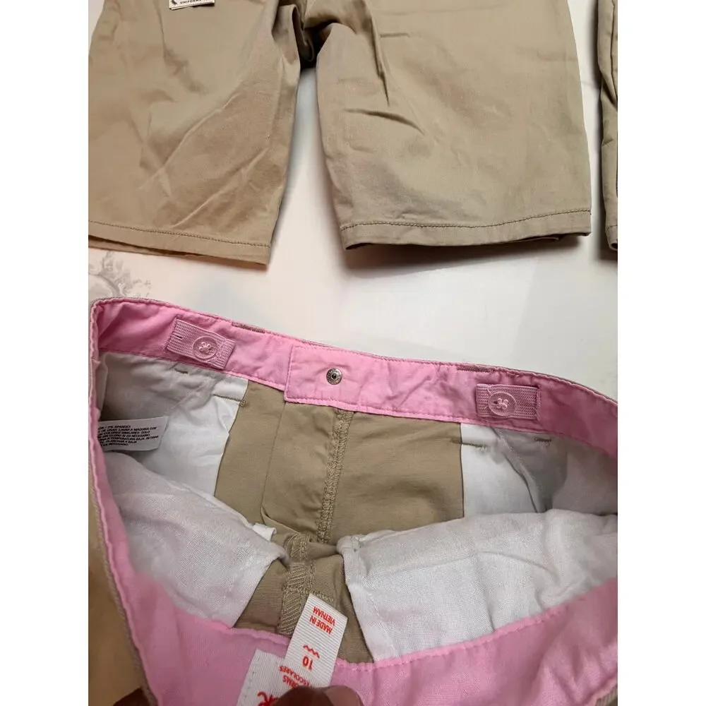 Cat & Jack Girls Khaki Uniform Shorts Size 10 Lot 4 NWT School - Picture 5 of 5